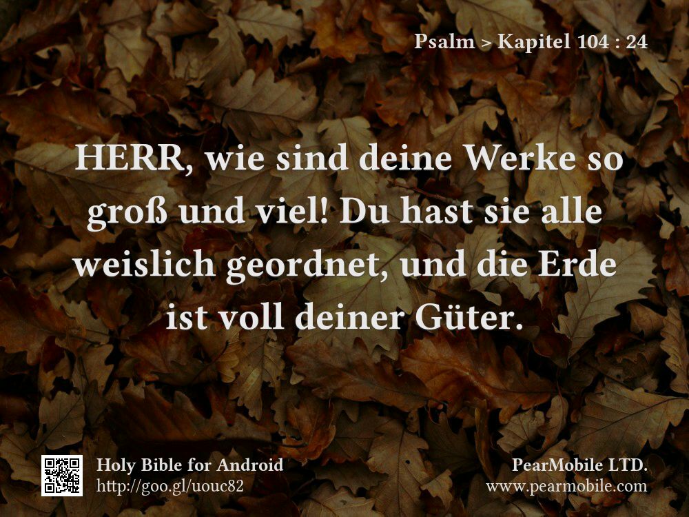 Psalm, Kapitel 104:24